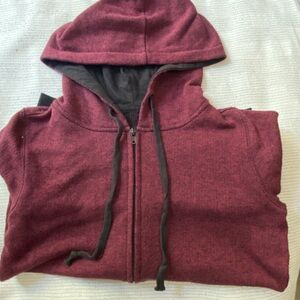 Maroon Zip-Up Hoodie